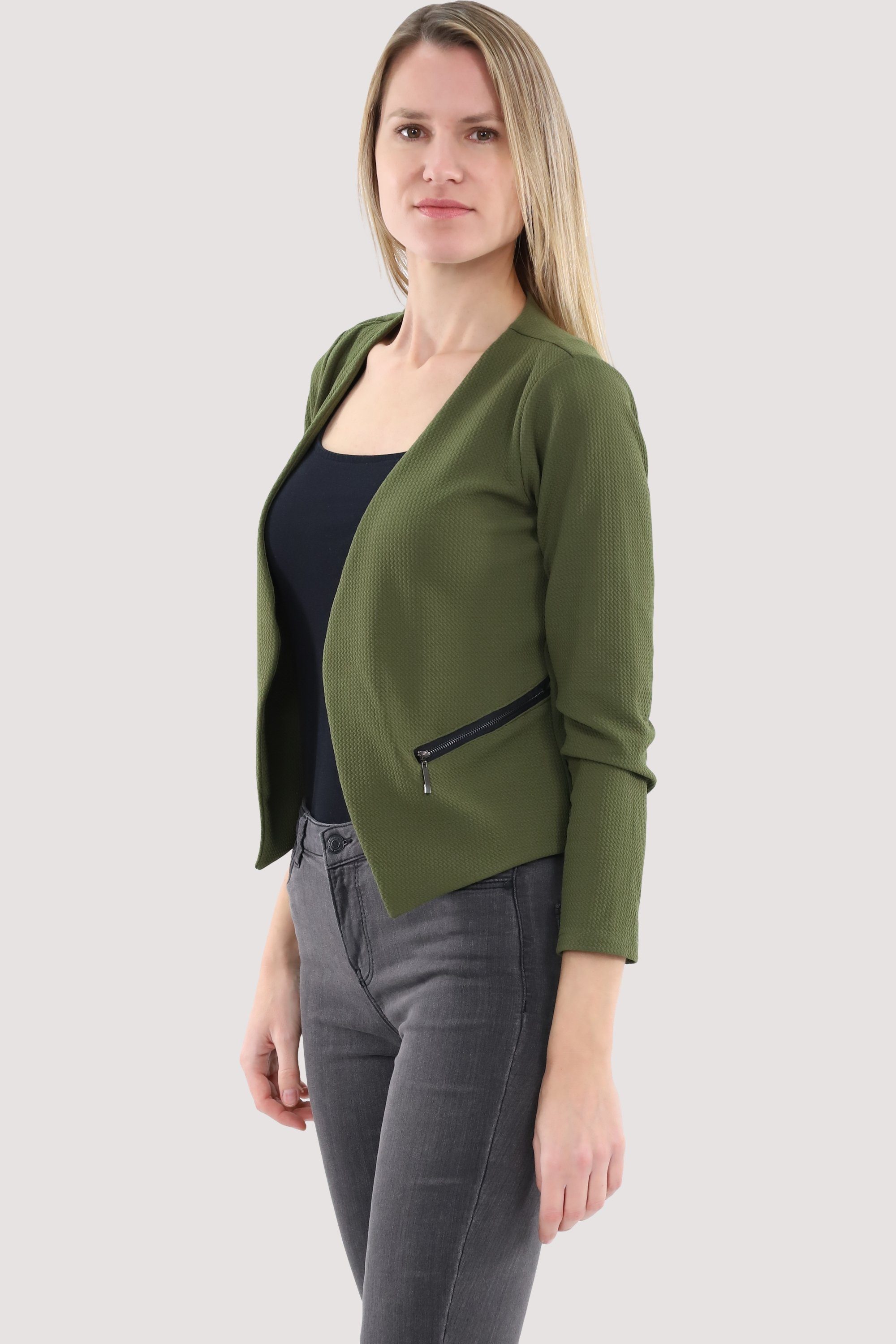 malito more than fashion Jackenblazer 6040 Sweatblazer im Basic-Look