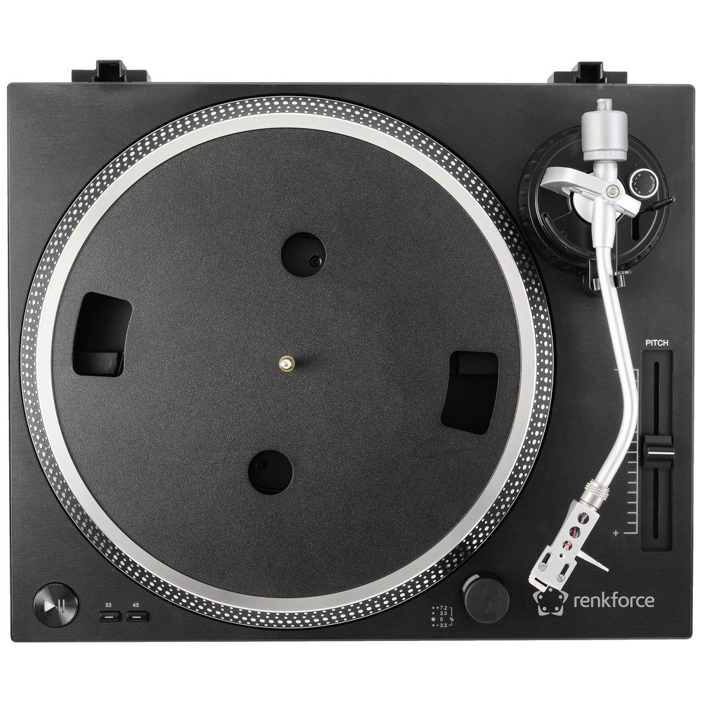 Renkforce Renkforce RF-TURBD-010 USB-Plattenspieler Riemenantrieb Schwarz Plattenspieler