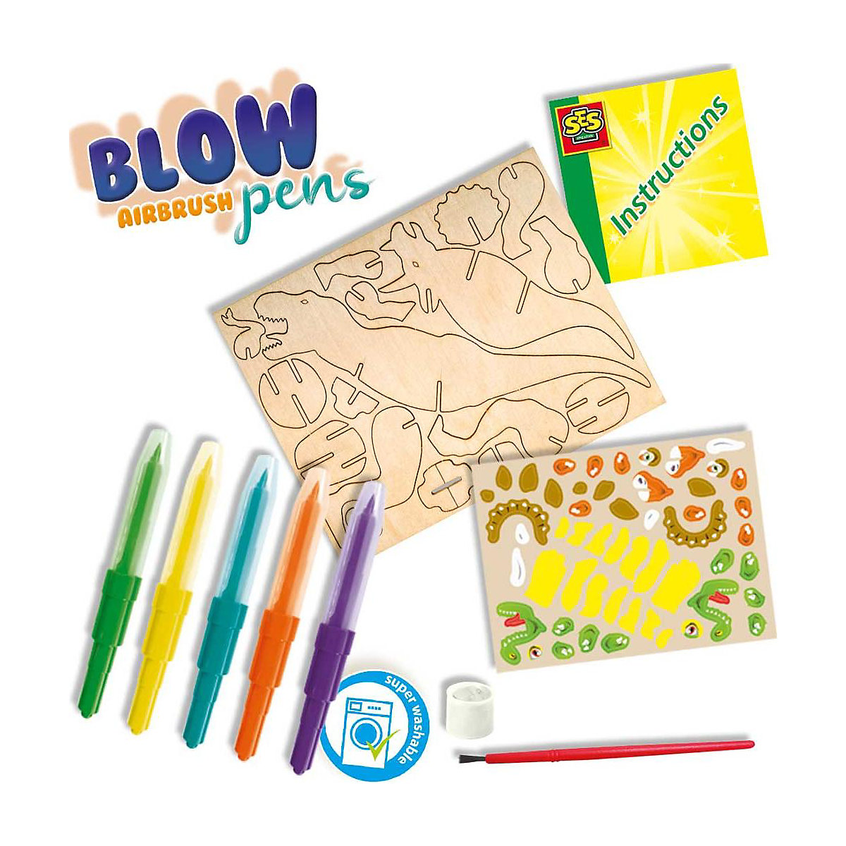 Kreativset Blow Airbrush Pens Dinos