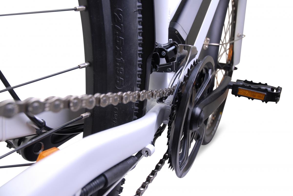 LLobe Voga Bianco Alu Elektro Trekking- Bike 27,5 Zoll 21 Gang Shimano-Altus-Kettenschaltung