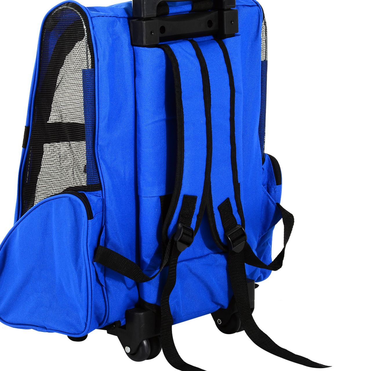 PawHut Hundetrolley Transporttasche Tragetasche 2-in-1 Haustierrucksack Blau