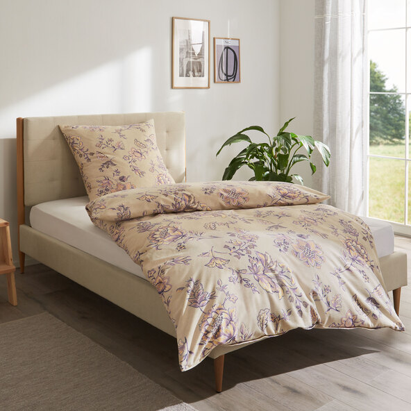 Bettwäsche Flannel, 135 x 200 cm, beige