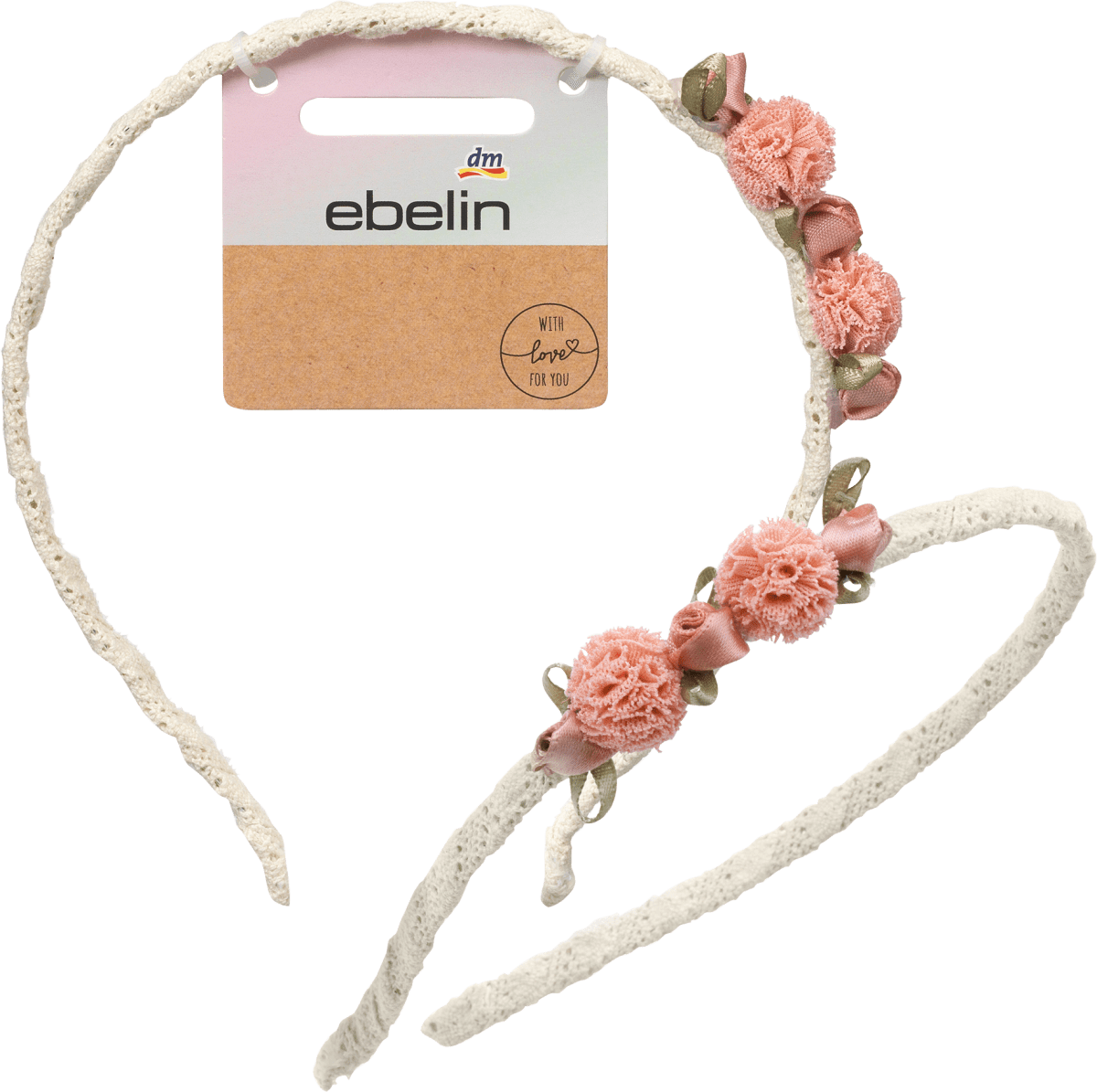 Haarreif mit Blumen-Applikationen, 1 St