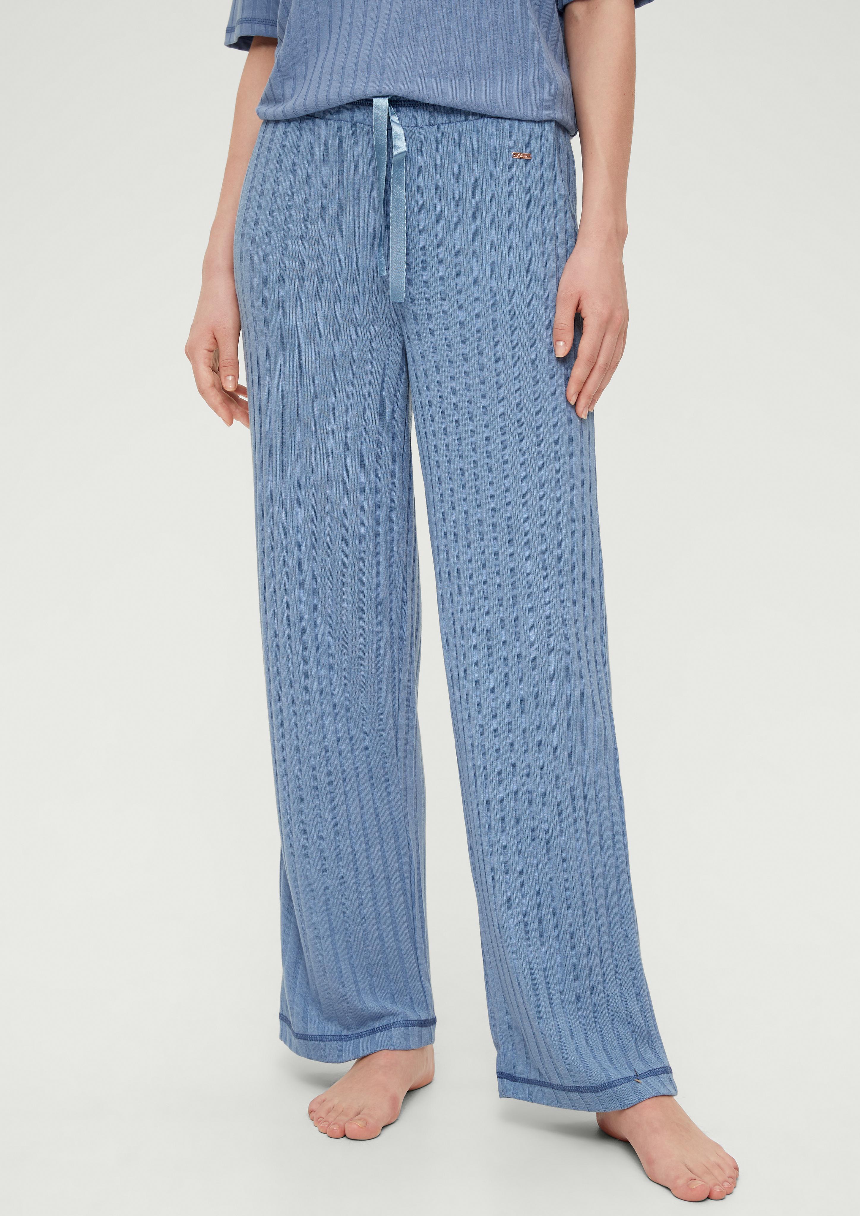 Pyjamahose aus Rippware  6007045-5344