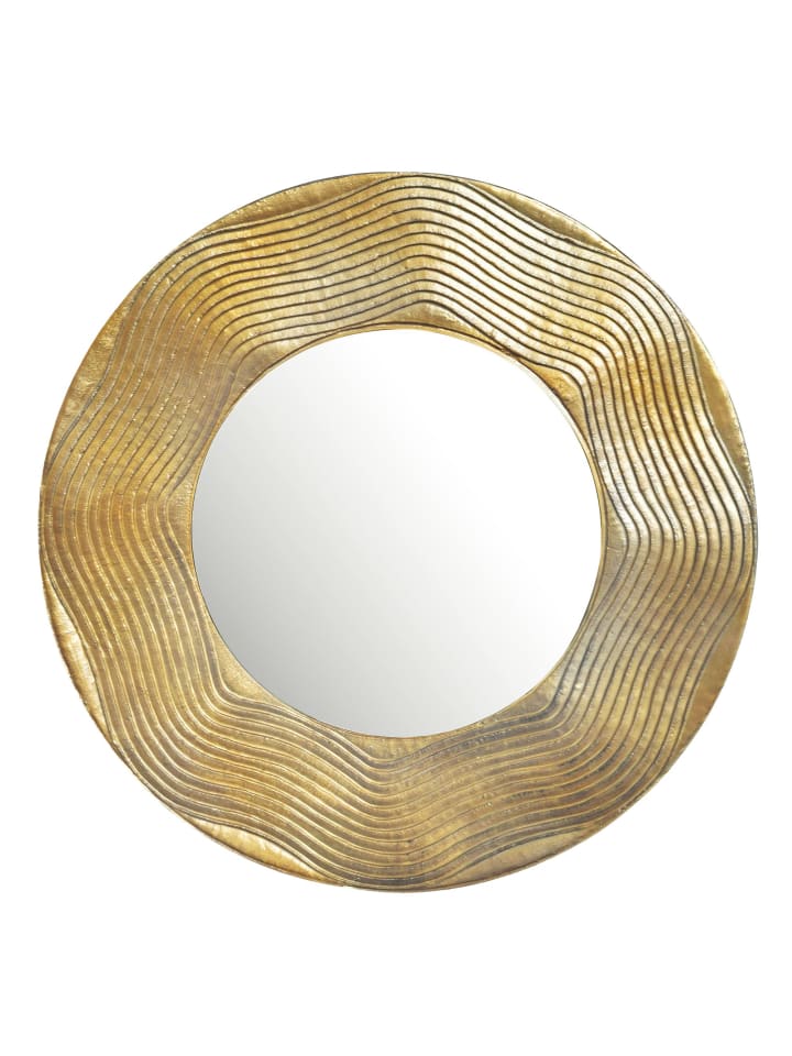 KADIMA DESIGN Wandspiegel 74 cm Metall Design Hängespiegel , Aluminium günstig kaufen onesize