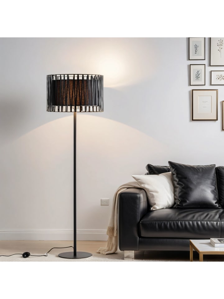 Licht-Erlebnisse Stehlampe in Schwarz günstig kaufen onesize