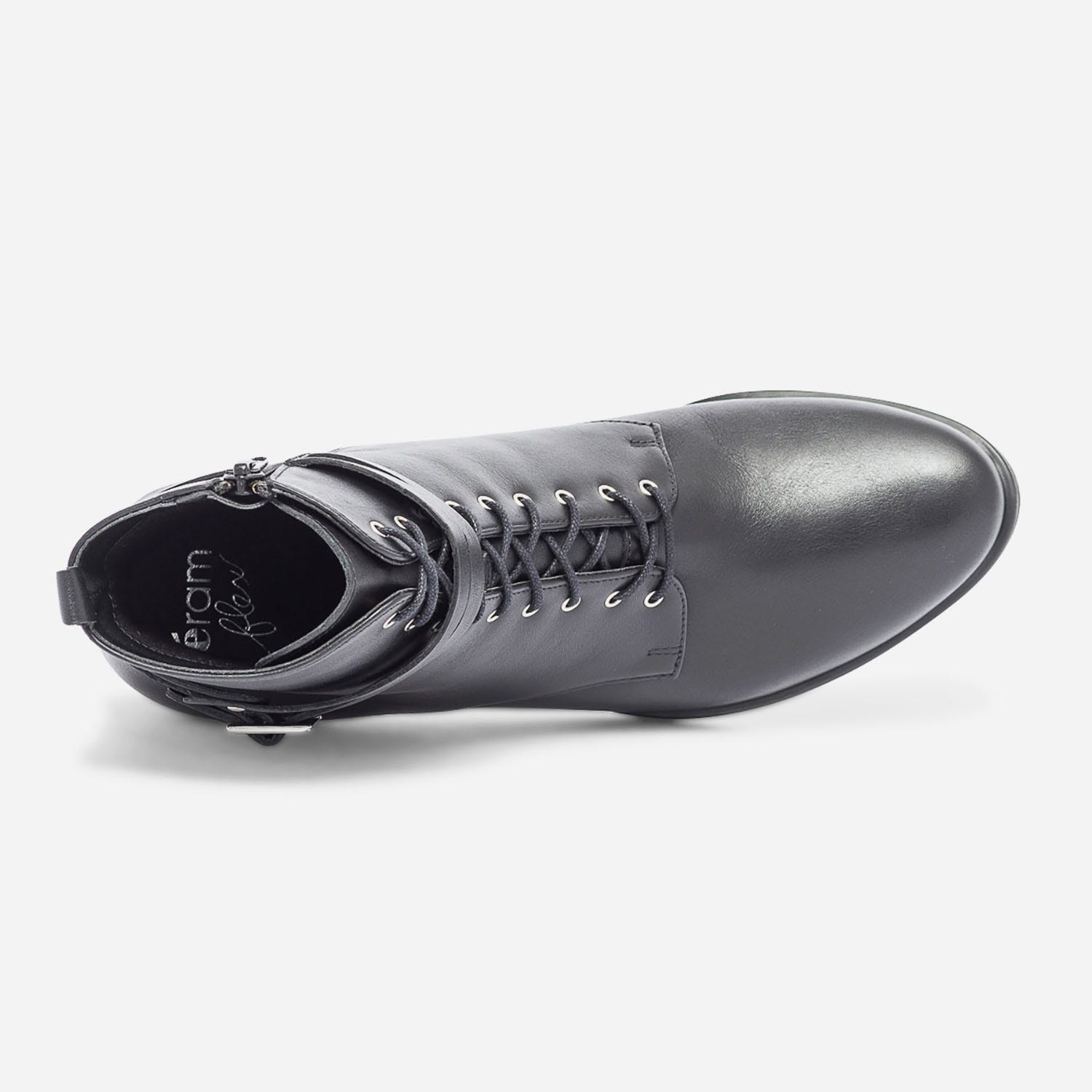 Bottine ERAM FLEX noire en cuir