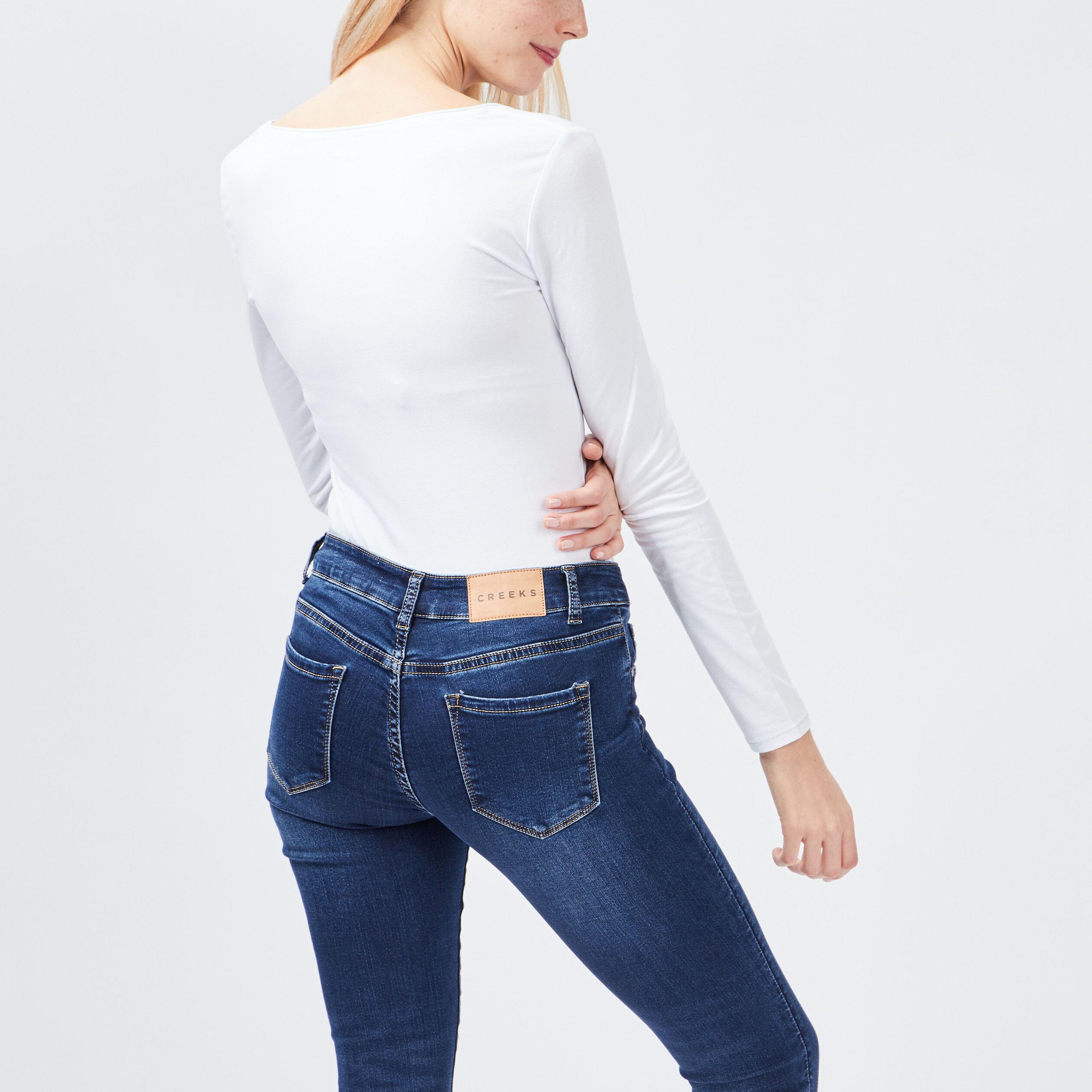 T-shirt manches longues blanc femme | La Halle