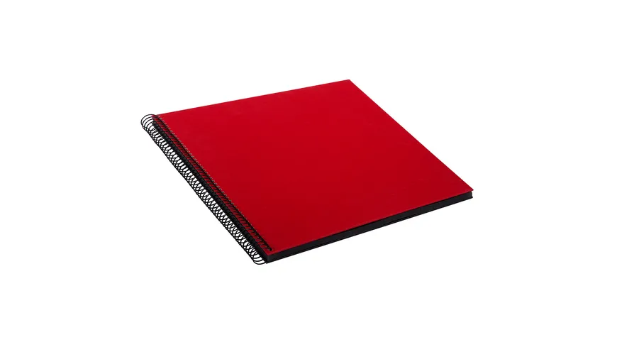 goldbuch Spiralalbum Bella Vista rot mit schwarzen Seiten, 30x34 cm