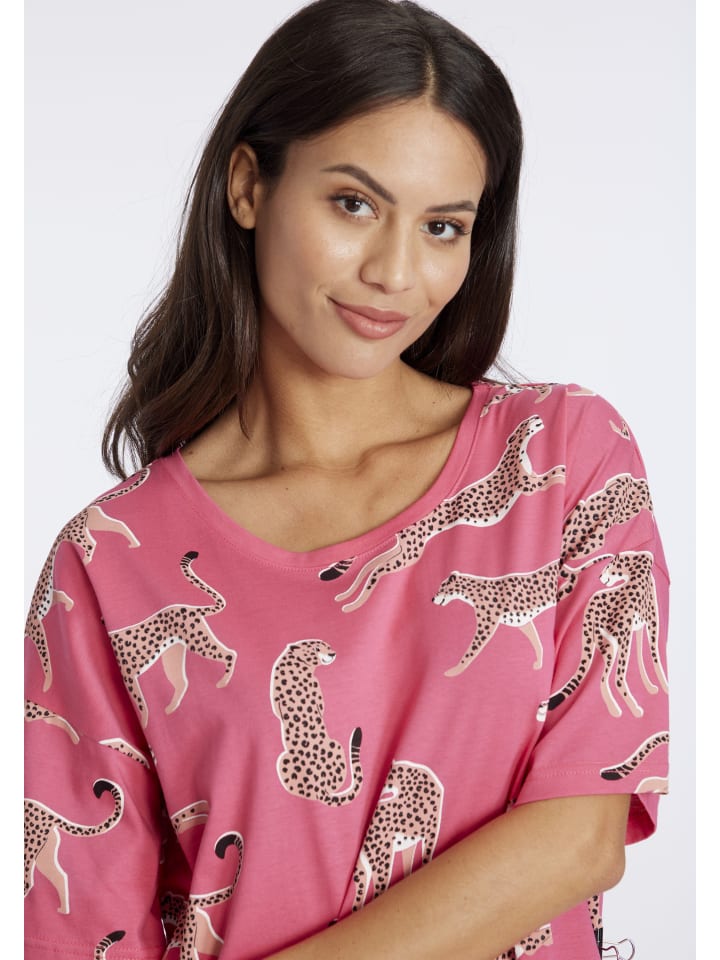 VIVANCE DREAMS Sleepshirt in pink-gemustert günstig kaufen