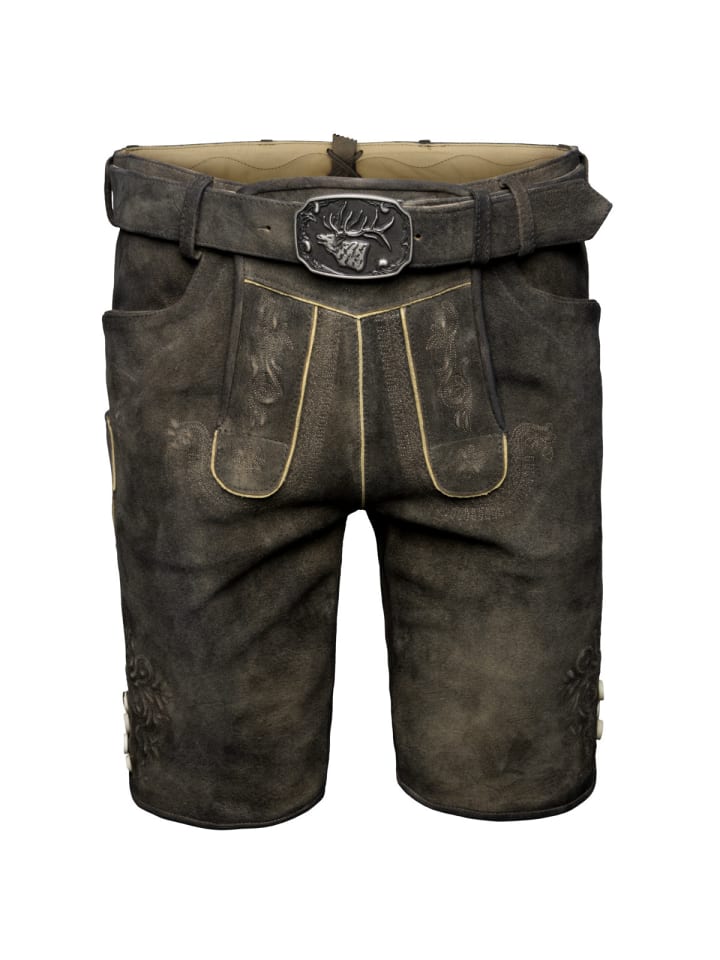 Spieth & Wensky Lederhose Erno in dunkelbraun günstig kaufen