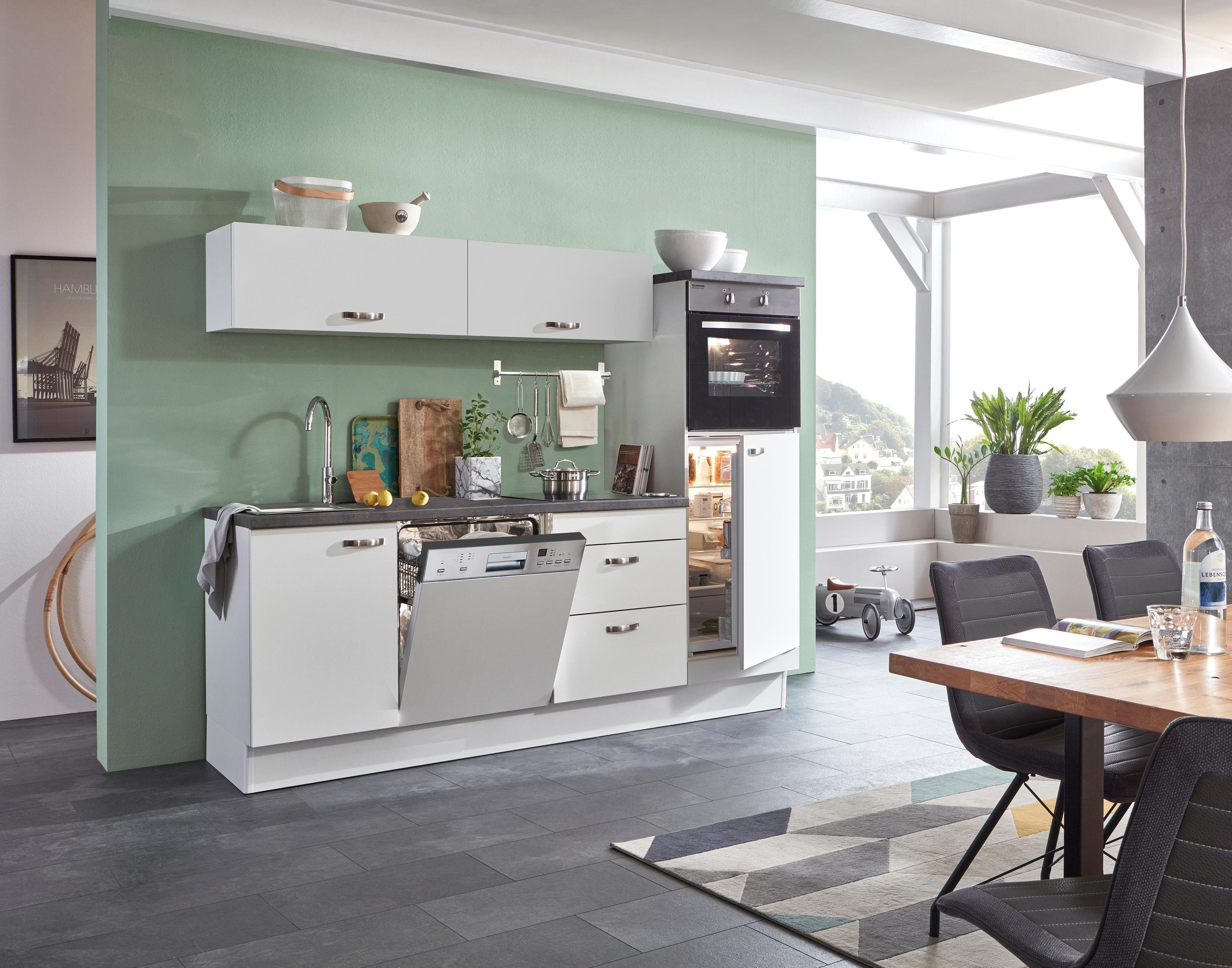 OPTIFIT Küchenzeile Cara, mit Vollauszügen und Soft-Close-Funktion, Breite 240 cm