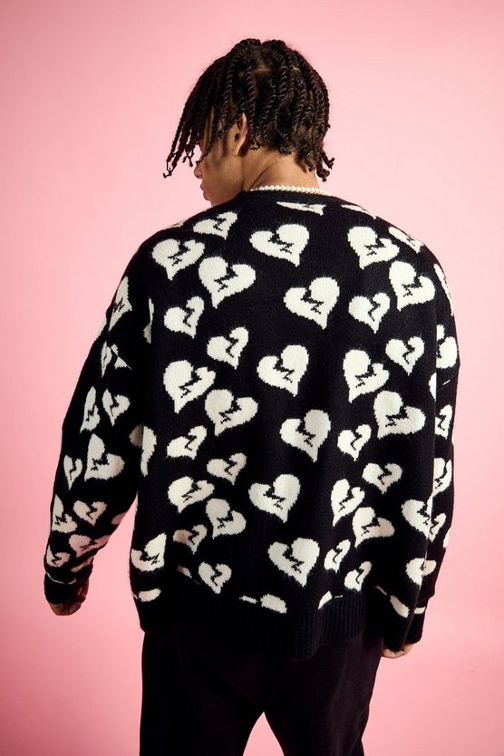 Oversize Cardigan mit Print
