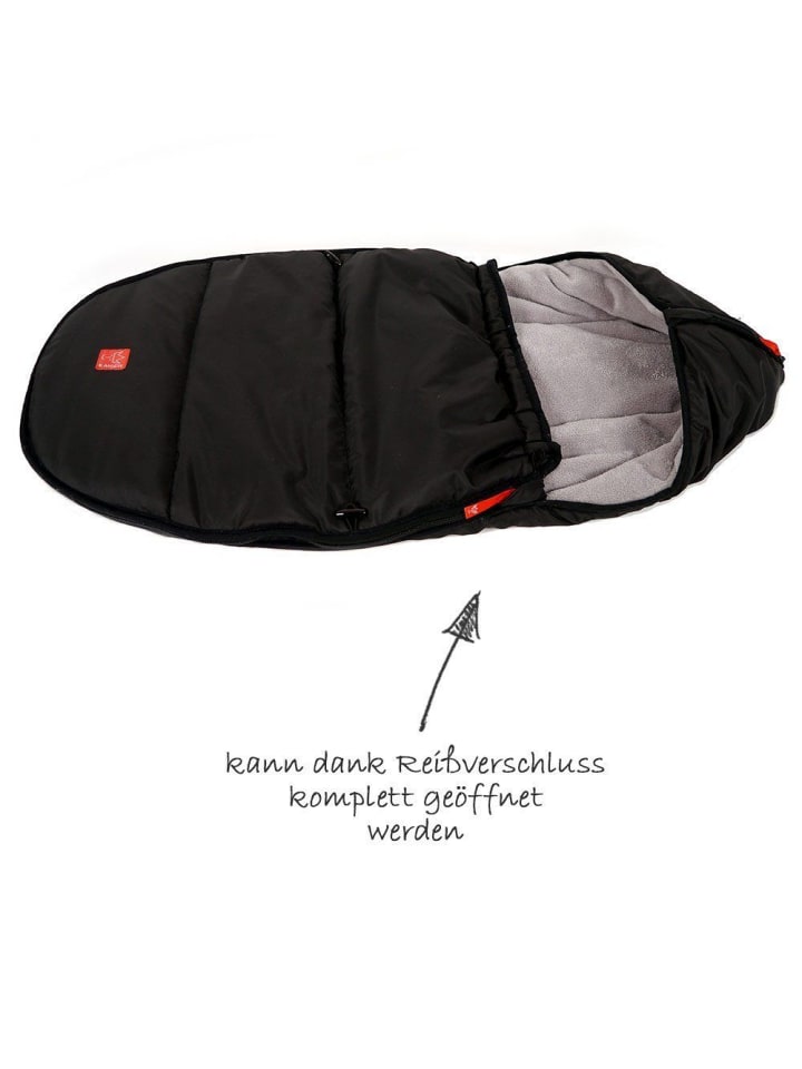 Kaiser Fleece-Fußsack Hoody für Babyschalen und Babywannen in schwarz günstig kaufen onesize