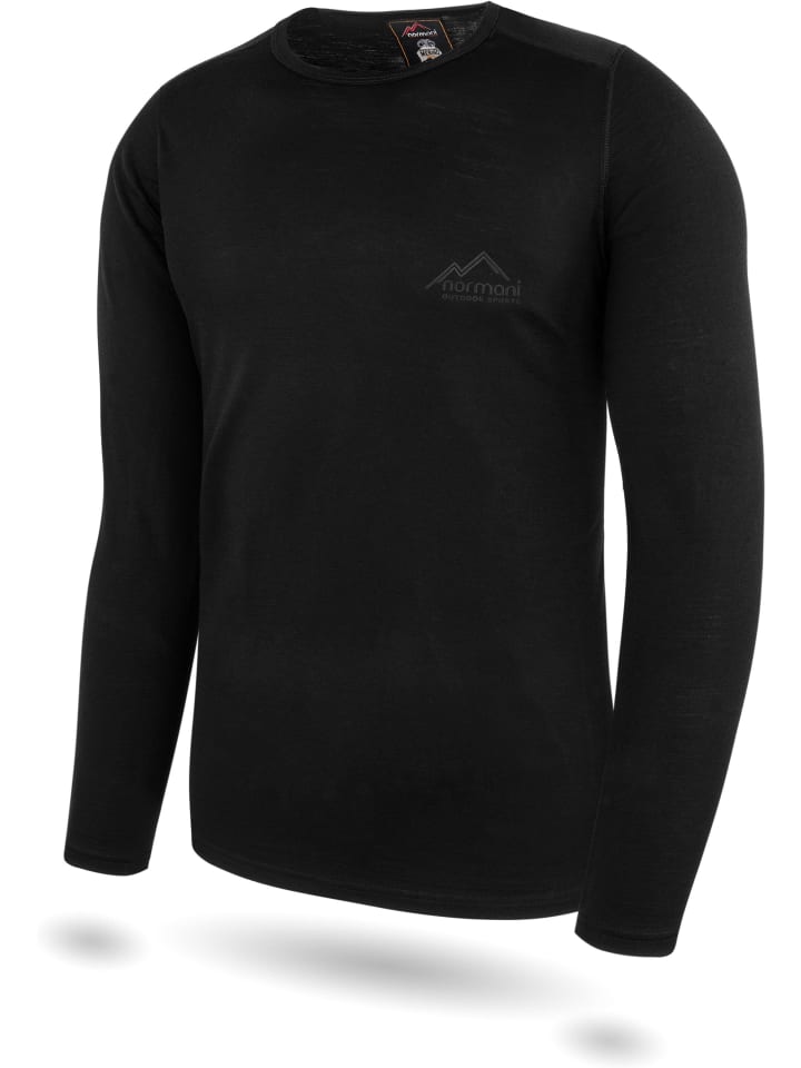 Normani Outdoor Sports Herren Merino Unterwäsche-Set Melbourne/Sydney in Schwarz günstig kaufen