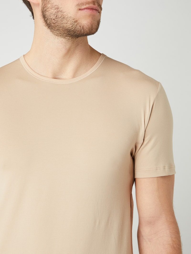 T-Shirt mit Stretch-Anteil Modell 'Das Drunterhemd' in ecru