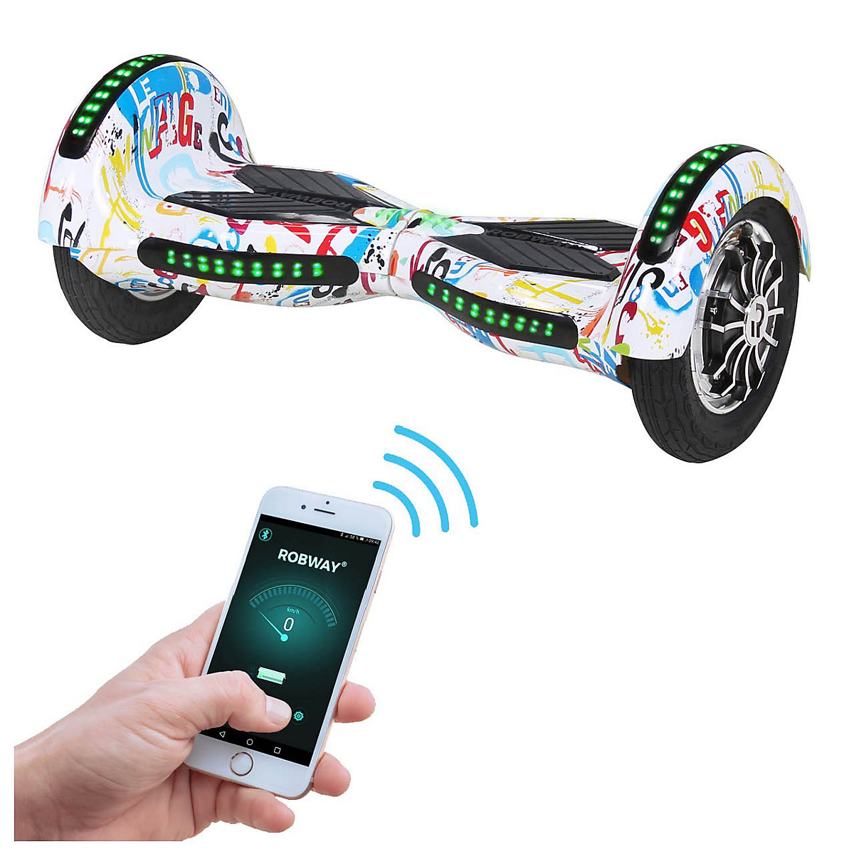 Kinder Elektrofahrzeuge E-Balance Hoverboard W3 - 10 Zoll - 800 W - 15 km/h - App