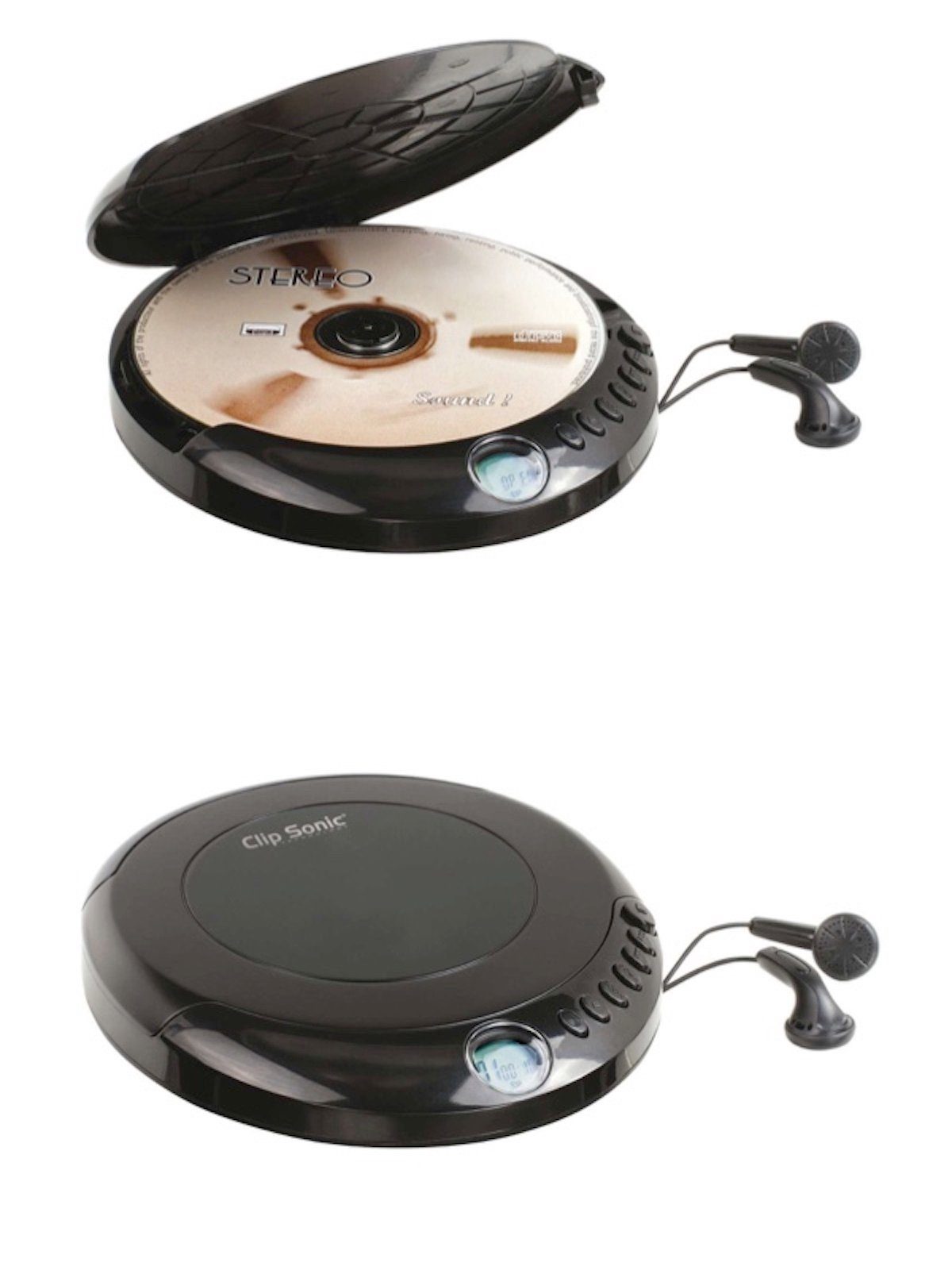 LIVOO ClipSonic CD-Player tragbar Kopfhörer LCD-Display CD-R CD-RW TES171 Stereo-CD Player