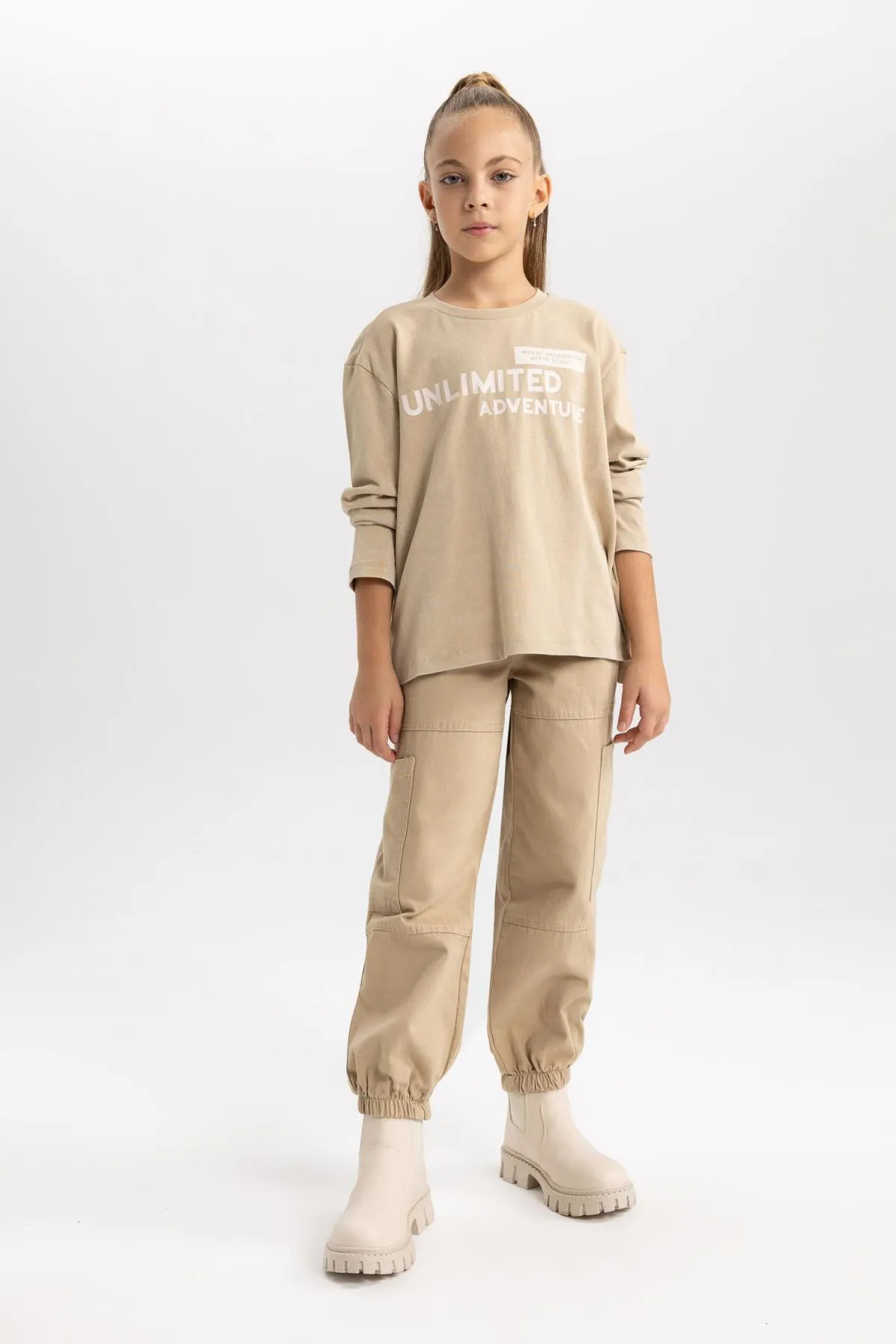 DeFacto  Mädchenhose aus Fallschirm-Gabardine