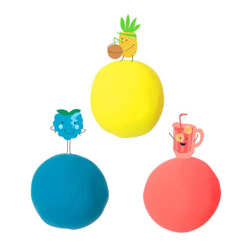 Coffret de pâte à modeler fluo parfumée salon de coiffure
