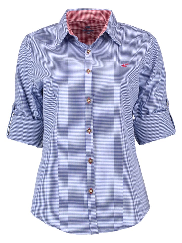 OS-Trachten Trachtenbluse Ututu in mittelblau günstig kaufen