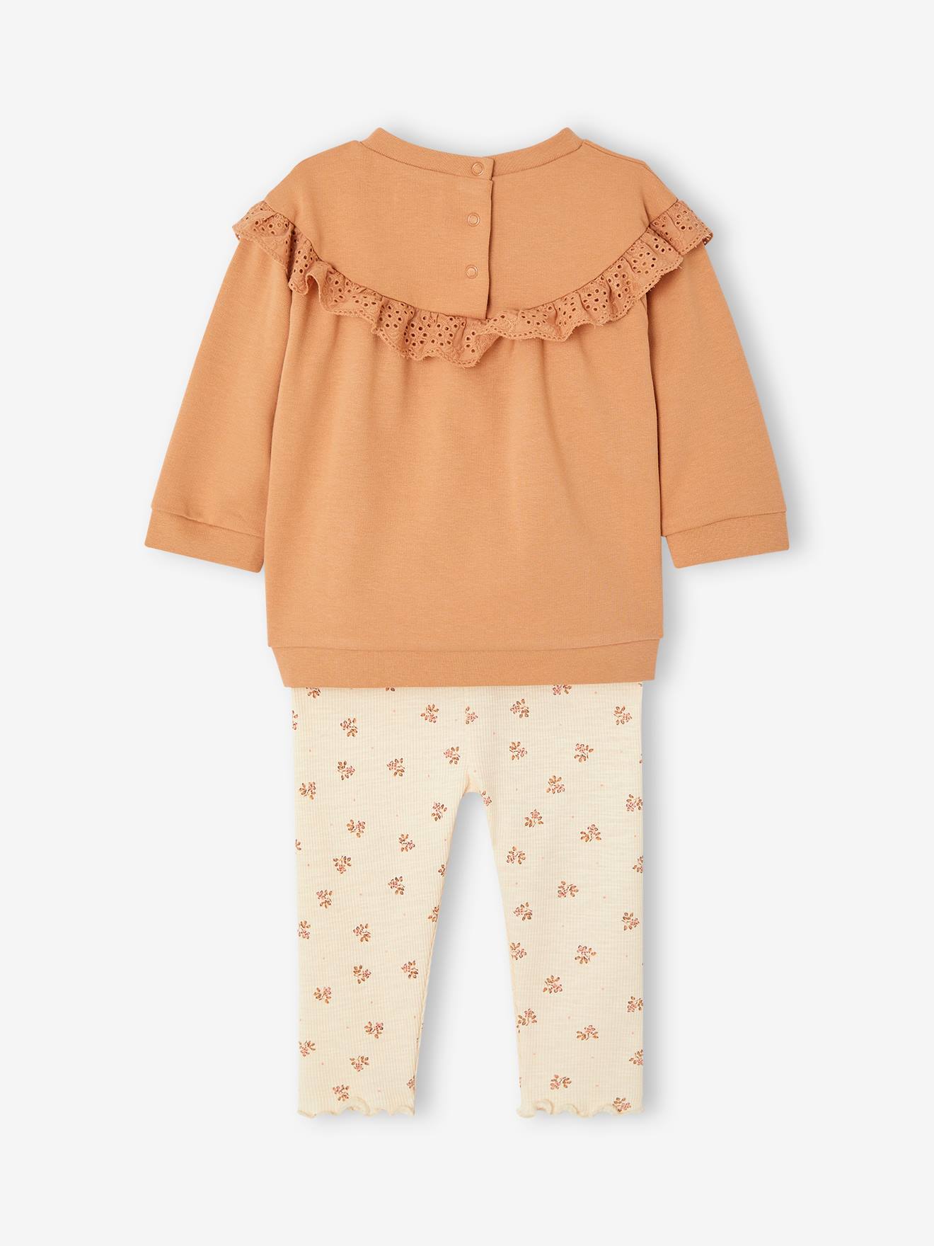 Vertbaudet Baby-Set: Sweatshirt & Leggings Oeko-Tex - fuchsia