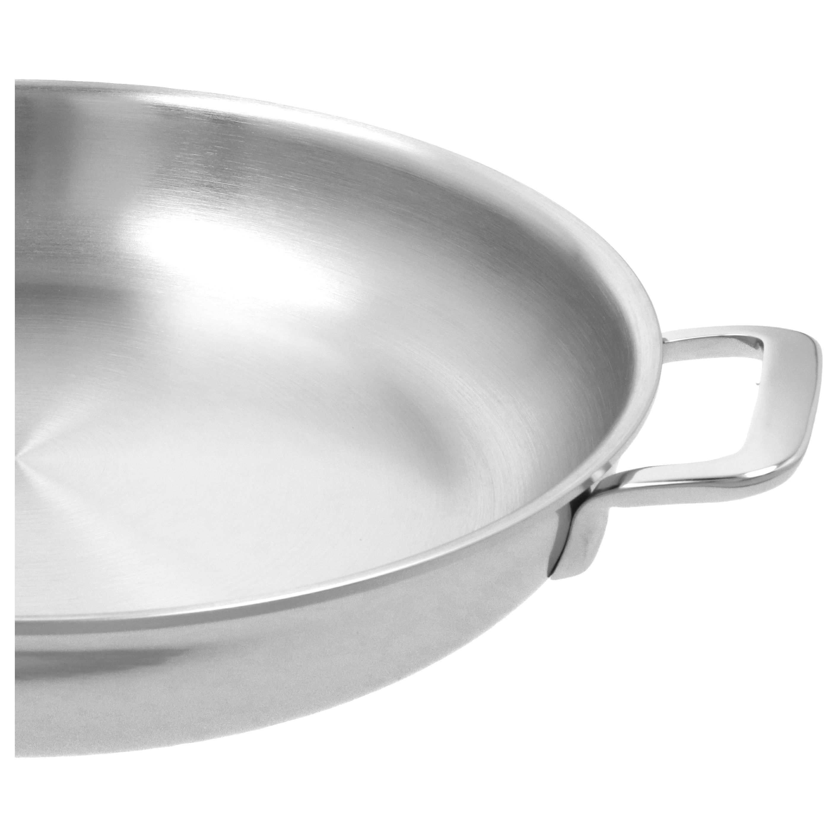 Bratpfanne mit 2 Griffen 32 cm, 18/10 Edelstahl, Silber