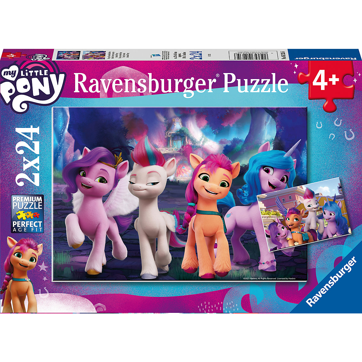 Ravensburger Kinderpuzzle 05235 - My little Pony Movie - 2x24 Teile Puzzle für Kinder ab 4 Jahren