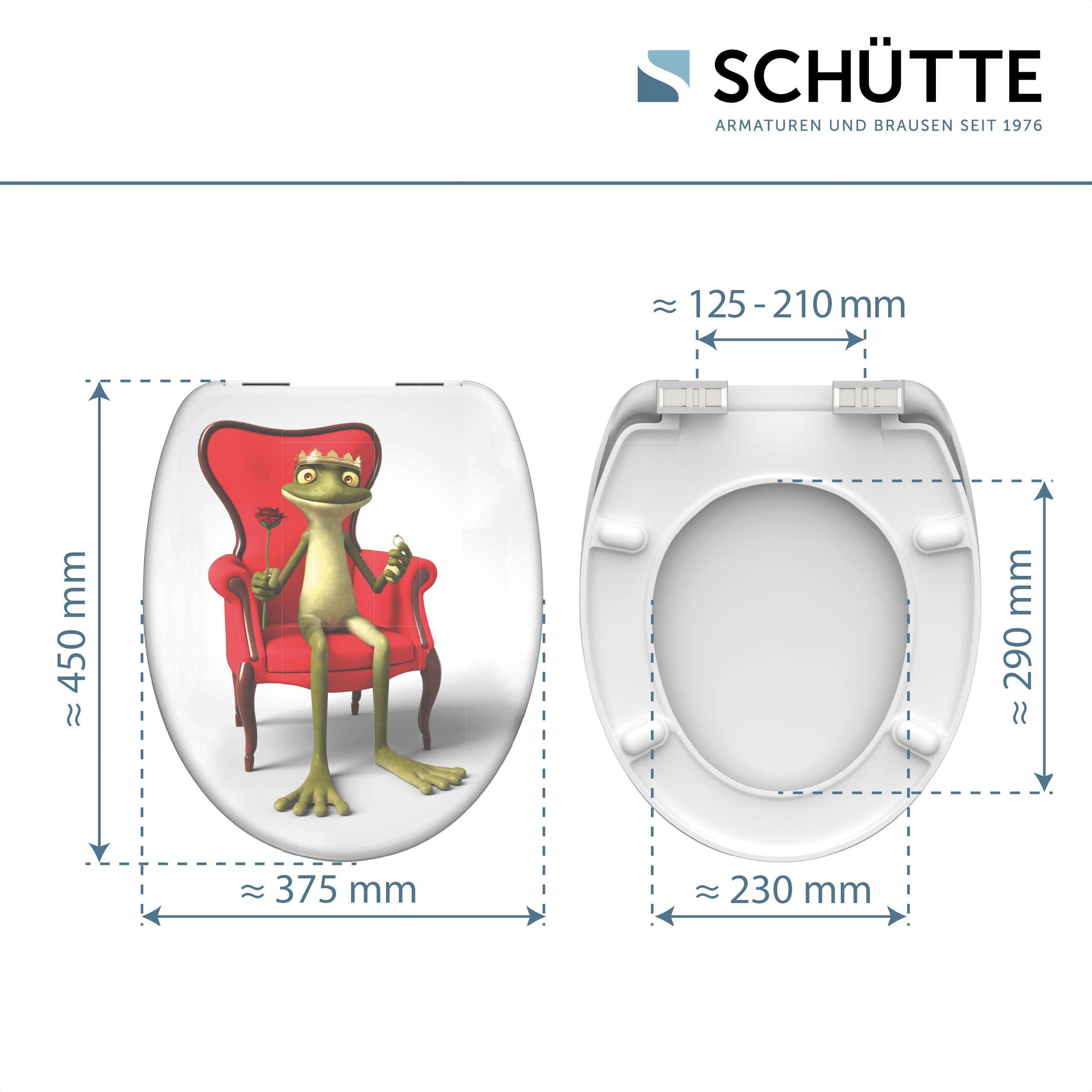 Schütte WC-Sitz Frog King, Duroplast, mit Absenkautomatik