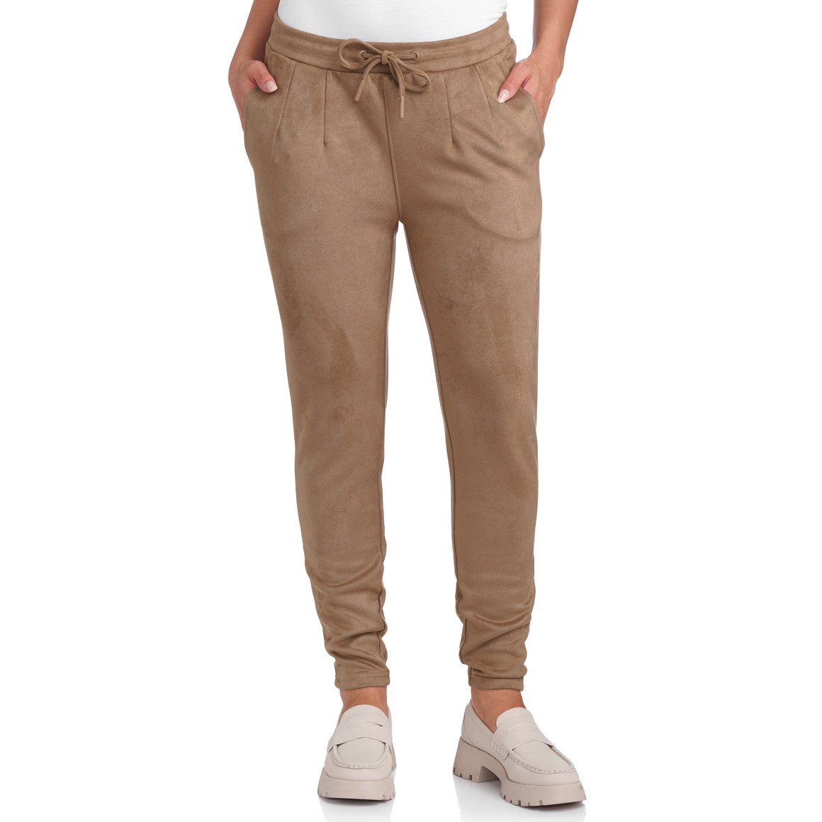 Damen Jogpants in Veloursoptik