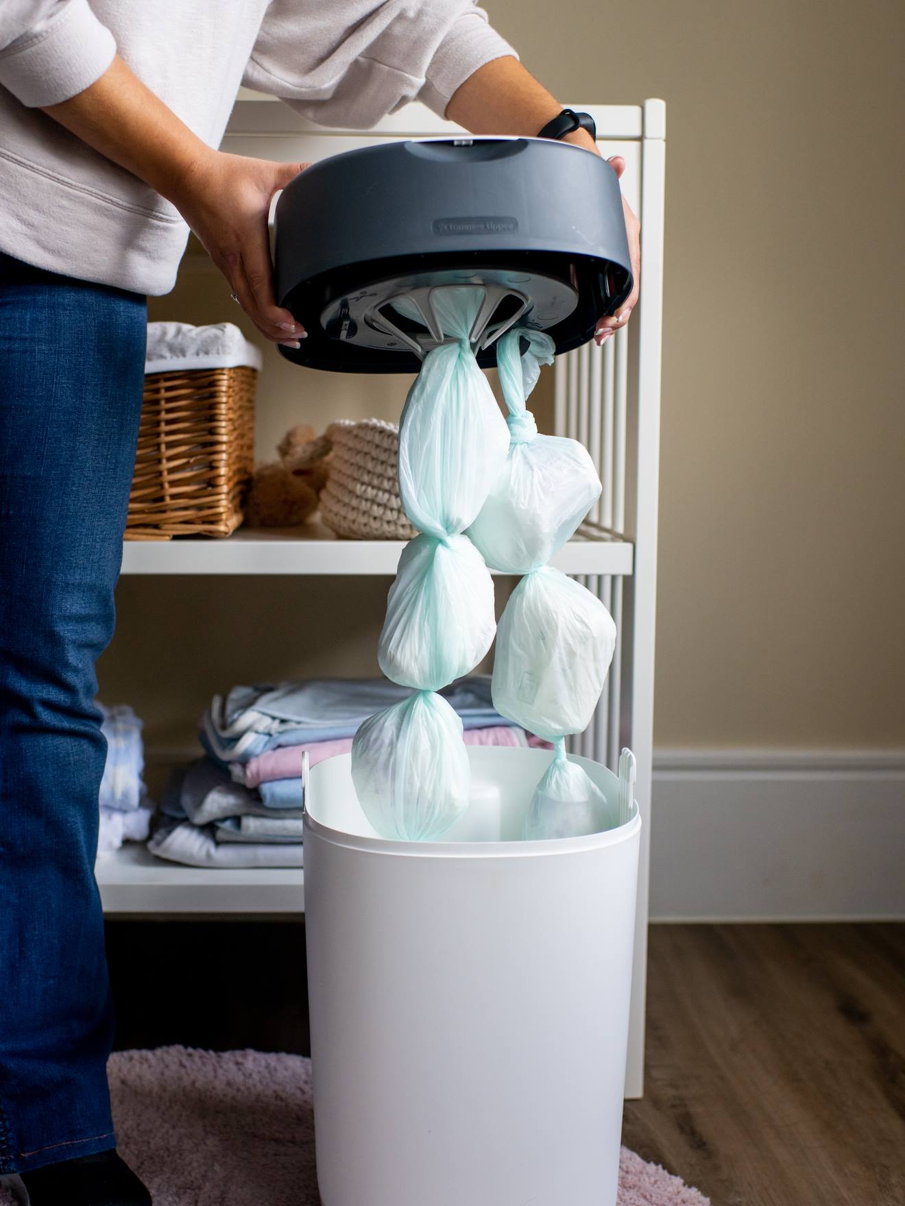 Lot de 12 recharges pour poubelles à couches Tec et Twist & Click TOMMEE TIPPEE Sangenic en plastique recyclé gris