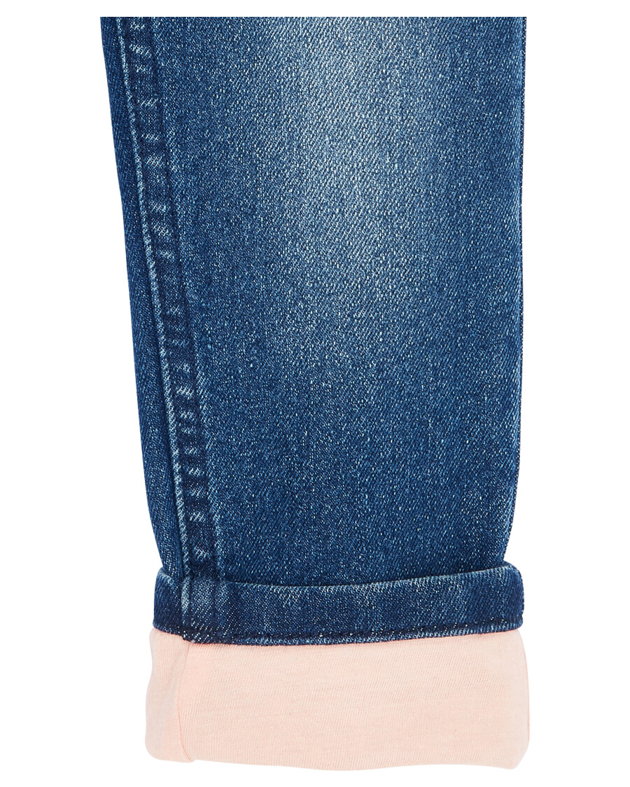 Thermo-Jeans mit Stickerei