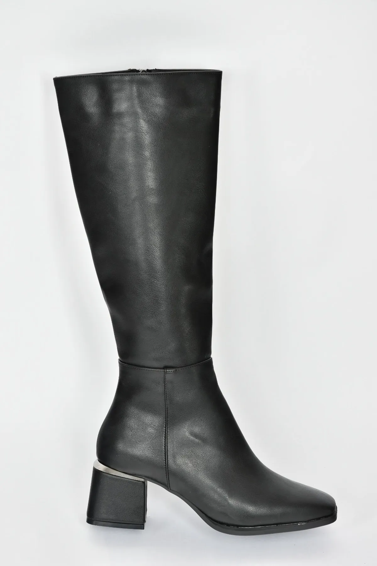 Fox Shoes  Damenstiefel aus schwarzem Leder mit dickem Absatz L524600009