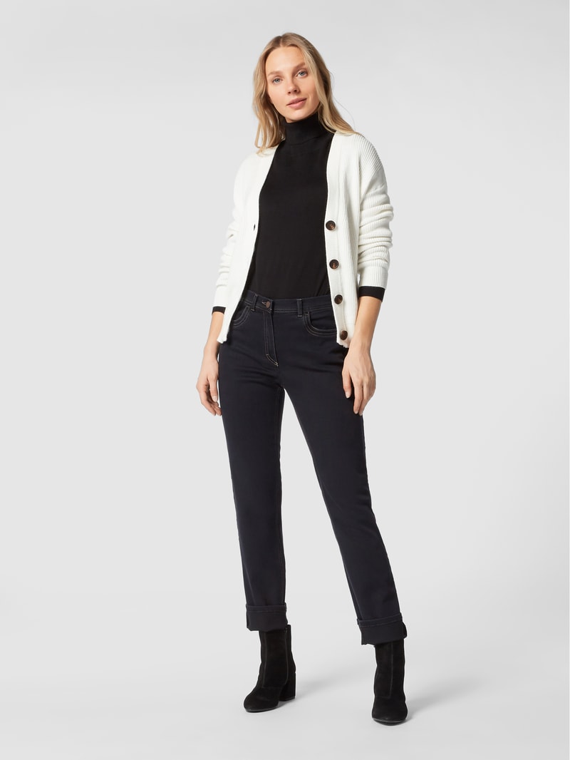 Coloured Straight Fit Jeans Modell GINA in schwarz
