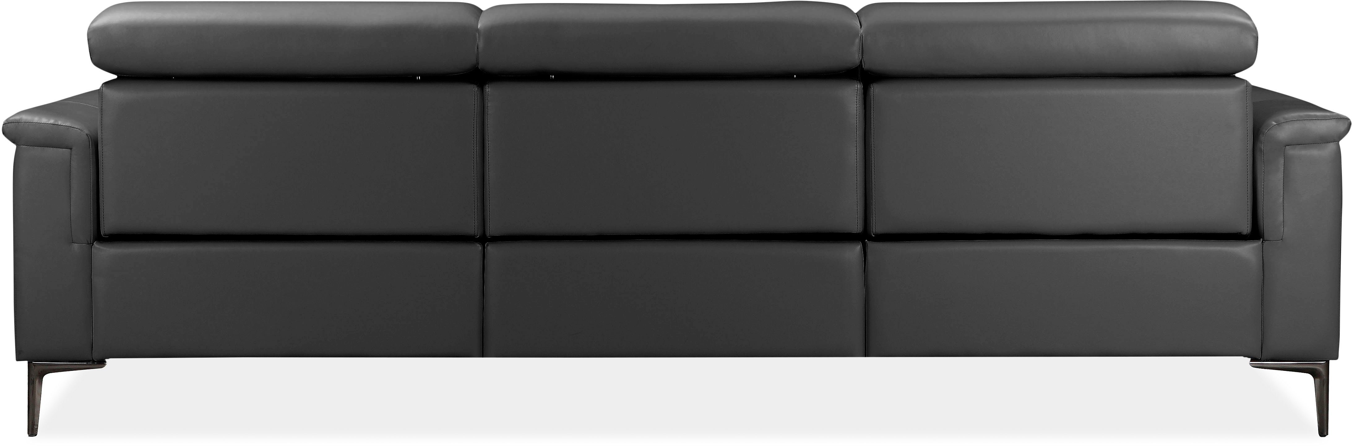 Places of Style Ecksofa Lund mit Recamiere in Echtleder, Kunstleder, Webstoff, mit man. o. elektr. Relaxfunktion und USB/ Kopfteilverstellg