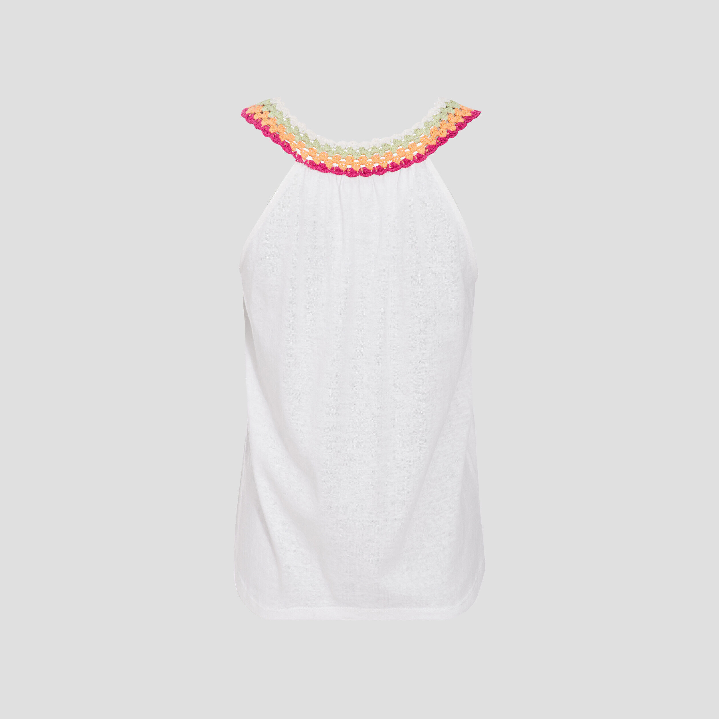 Débardeur col macramé ecru femme | Cache Cache