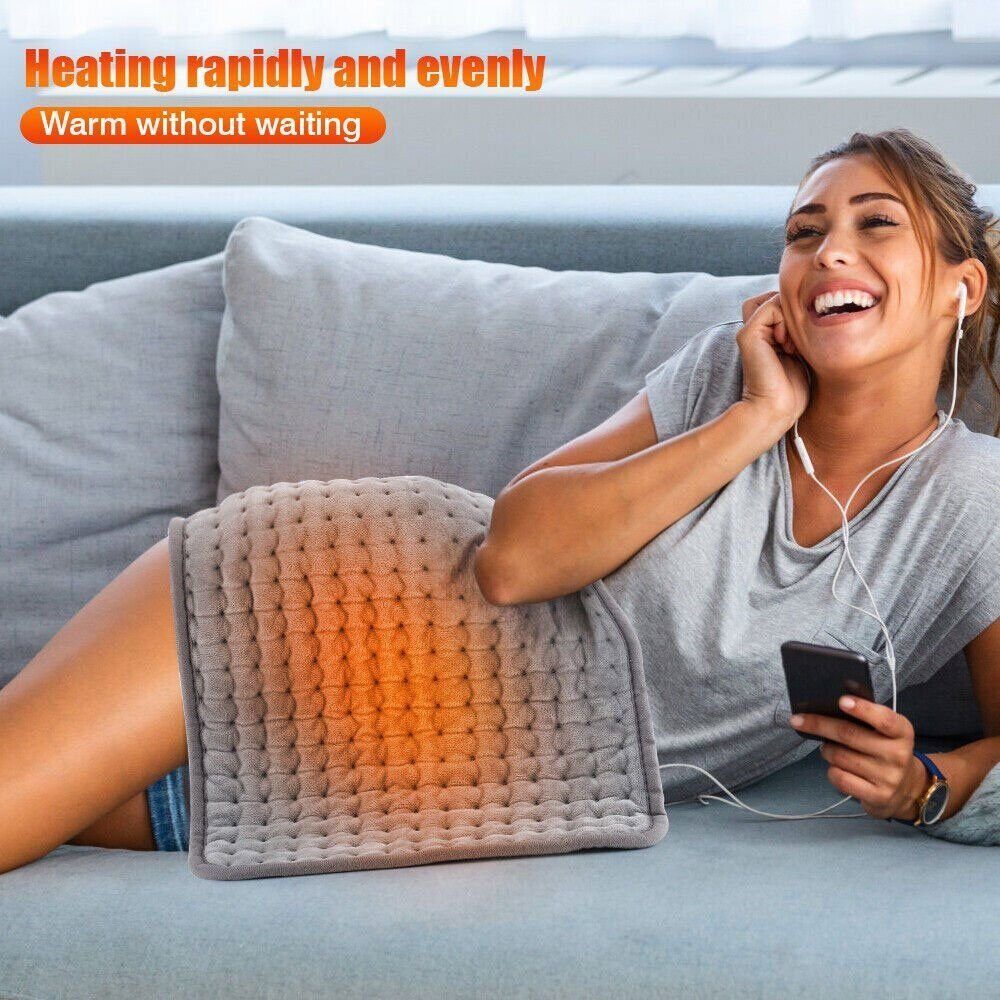 meeteu Heizkissen Elektrisch Heizkissen mit Abschaltautomatik, Wärmekissen Heizdecke, Elektrisch Pad Heizmatte, für langanhaltende und wohltuende Wärme 40*76cm
