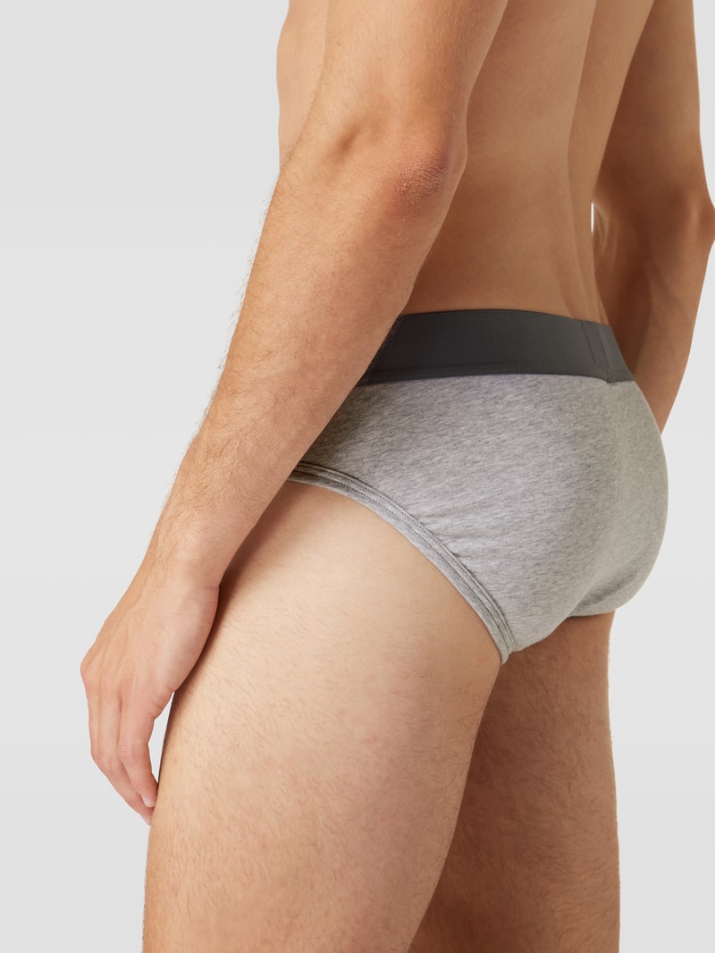Slip mit Stretch-Anteil in anthrazit meliert