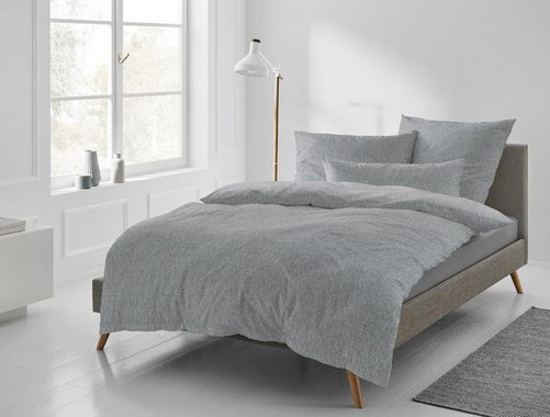 Bettwäsche Carla in Gr. 135x200, 155x220 oder 200x200 cm, Irisette, Mako-Satin, 2 teilig, Bettwäsche aus Baumwolle, Bettwäsche mit Reißverschluss
