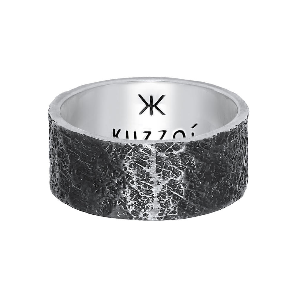 KUZZOI KUZZOI Bague Structure organique des bracelets pour hommes en argent sterling 925 Bague