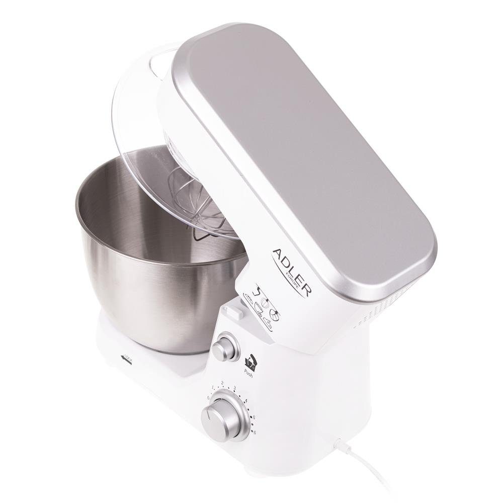 Adler Küchenmaschine AD 4216, 1000 Watt, 4 Liter Schüssel, Rührmaschine, Knetmaschine, Schwenkkopf