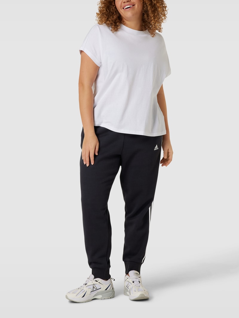 PLUS SIZE Sweatpants mit labeltypischen Galonstreifen in schwarz