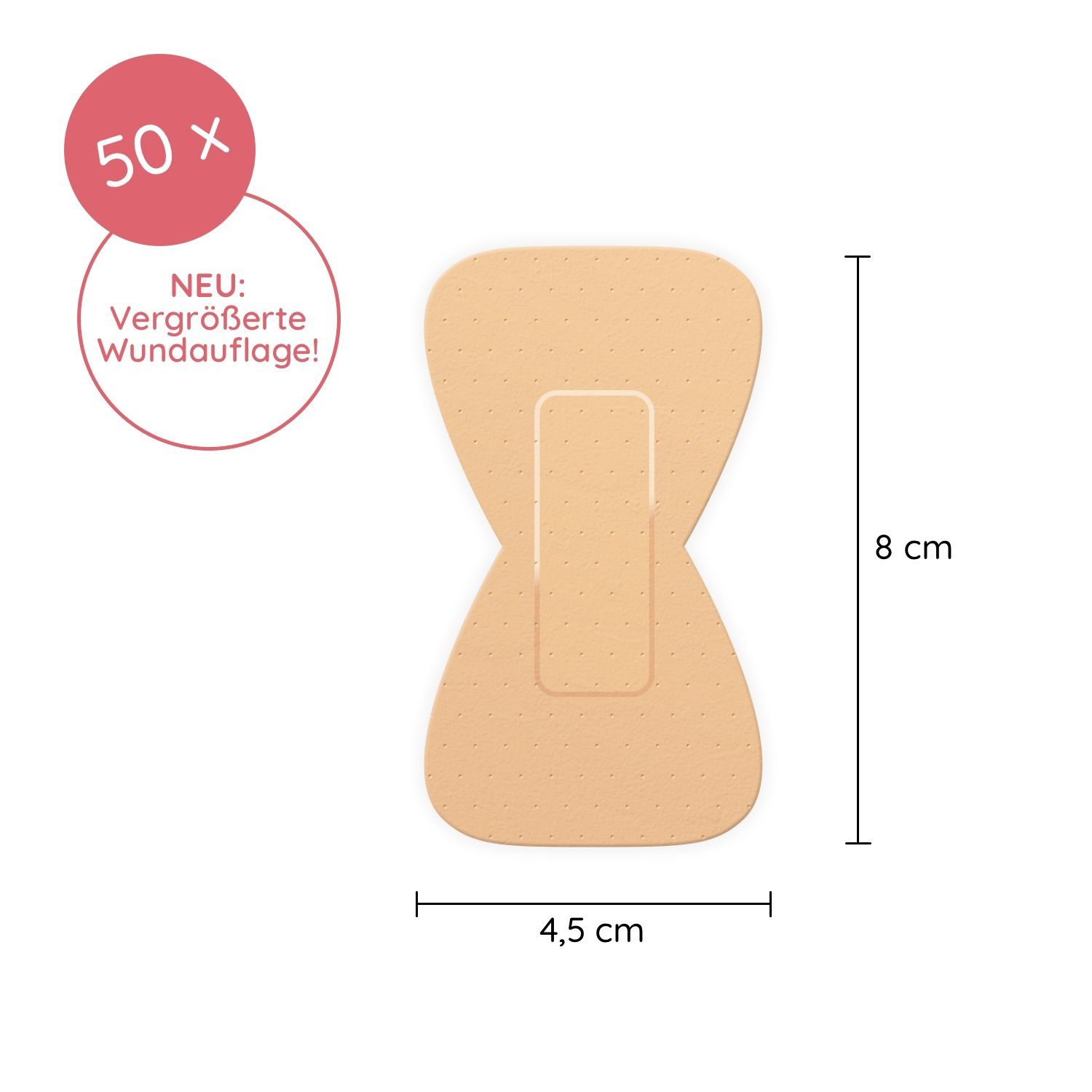 FLEXEO Wundpflaster Fingerkuppenpflaster (50 St), wasserfest beige, 4,5x8cm