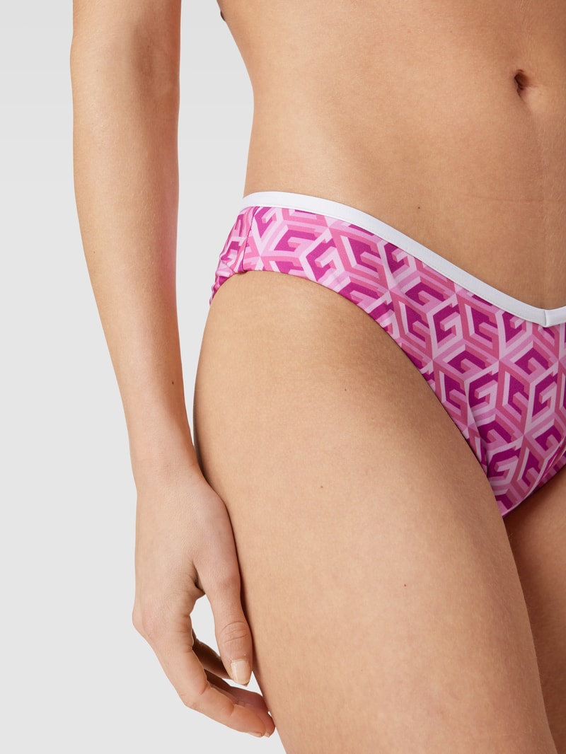 Bikini-Hose mit Allover-Muster Modell 'SPORTY CHIC' in pink
