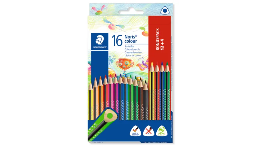 STAEDTLER Farbstifte Noris Club 127 12+4er-Bonuspack mehrfarbig