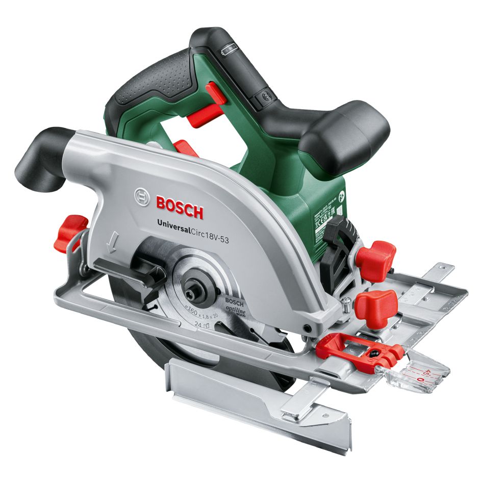 Bosch Green 06033B1400 UniversalCirc 18V-53 Akku-Kreissäge (ohne Akku und Ladegerät) im Lieferumfang enthalten