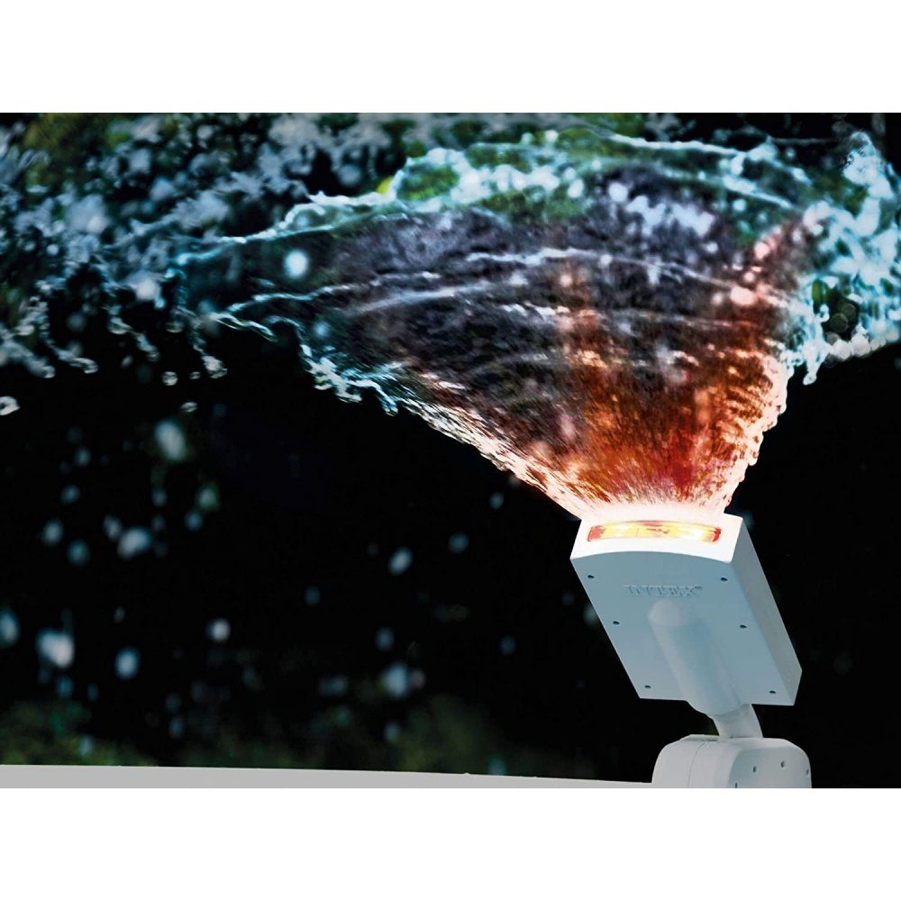 Intex Gartendusche Multi-Color LED Wasserfontäne - Außendusche - weiß