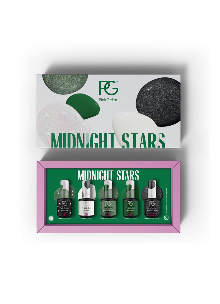 Set cadou Pink Gellac Midnight Stars Collection - Set de ojă gel