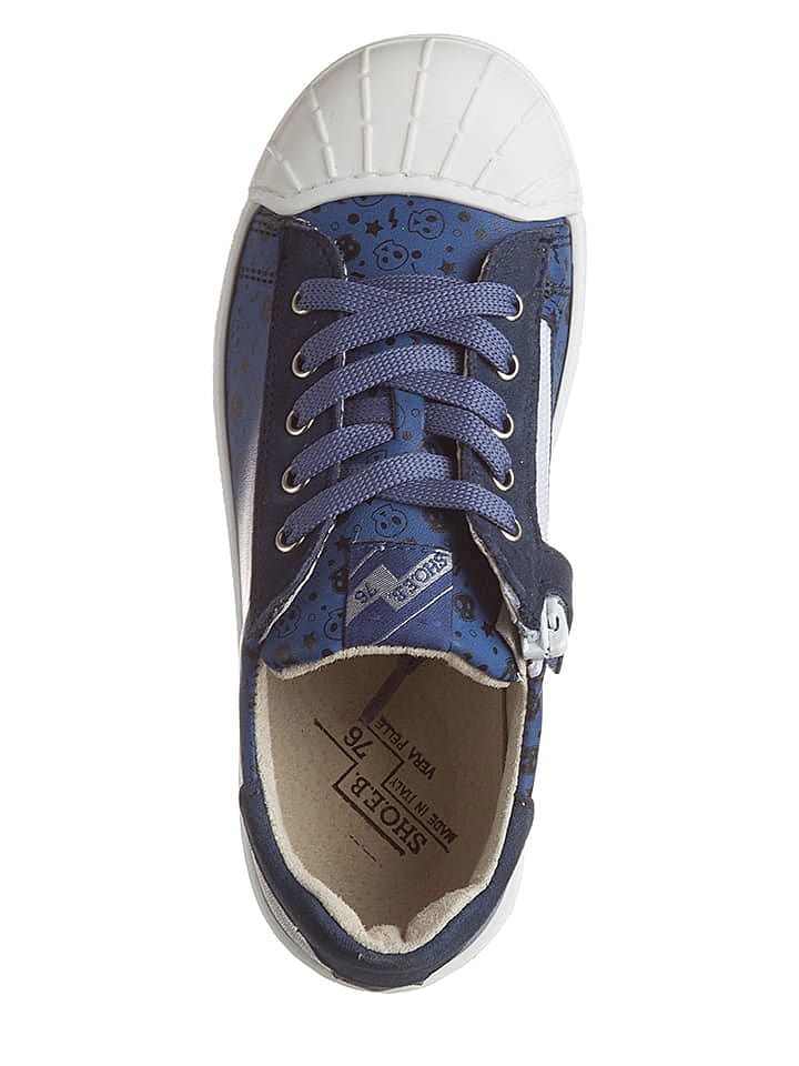 3,0 scream Leder-Sneakers in Blau günstig kaufen 29