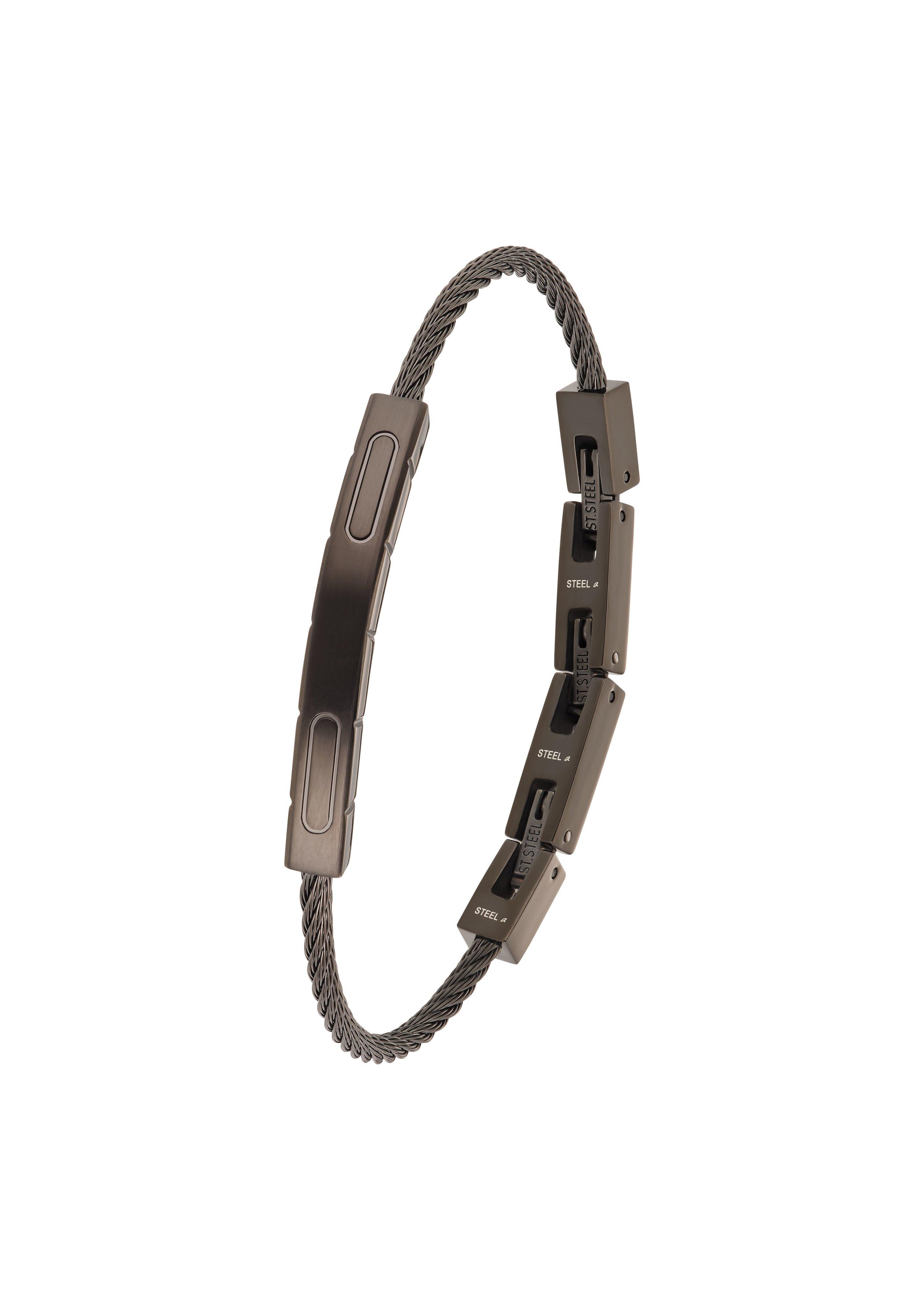 Schwarzes Armband aus Edelstahl  6008906-99B0